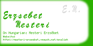 erzsebet mesteri business card
